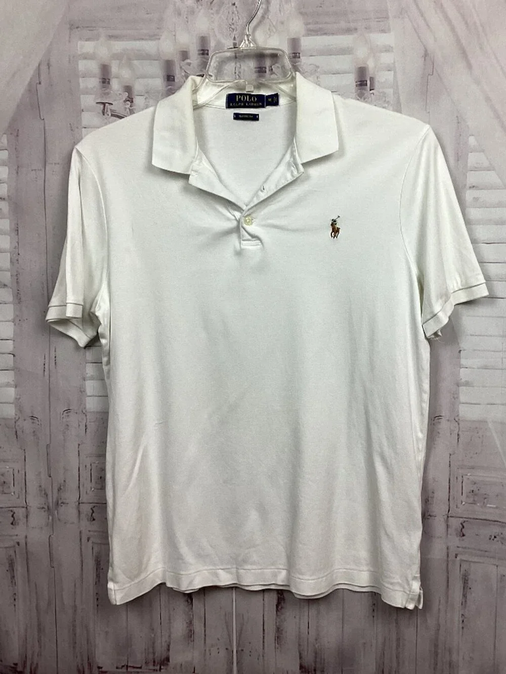Polo Ralph Lauren Polo Shirt White Short Sleeve Logo M